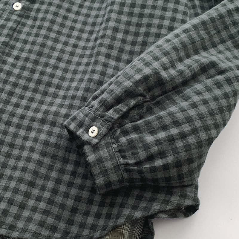 Buddha Stones Spring Fall Casual Vintage Button-Up Plaid Pattern Women's Long Sleeve Shirts - image 16