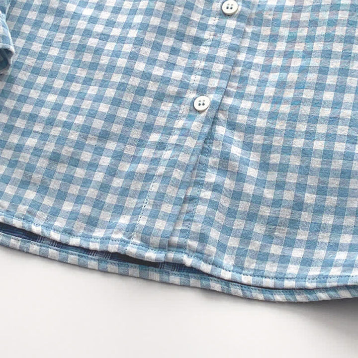 Buddha Stones Spring Fall Casual Vintage Button-Up Plaid Pattern Women's Long Sleeve Shirts - image 9