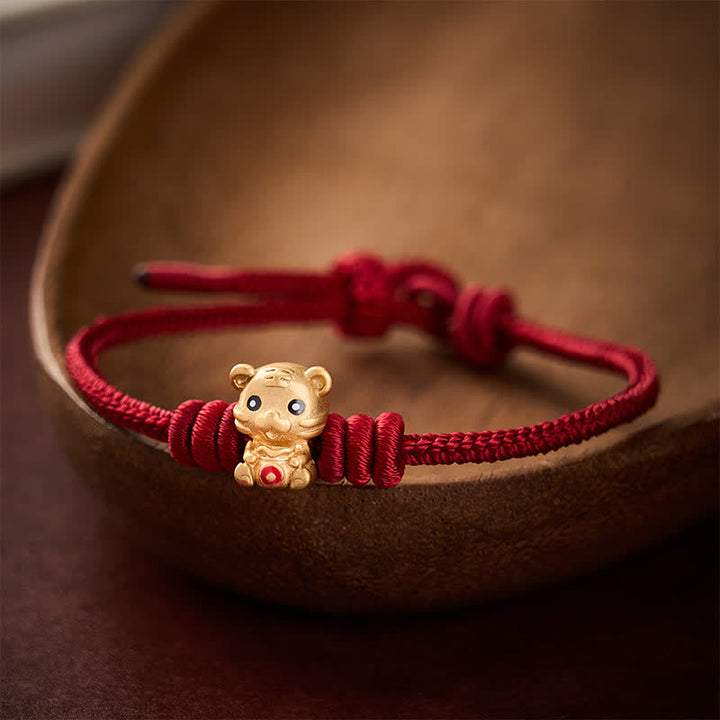 Buddha Stones Tiger Money Bag Red String Luck Braided Rope Bracelet - image 10