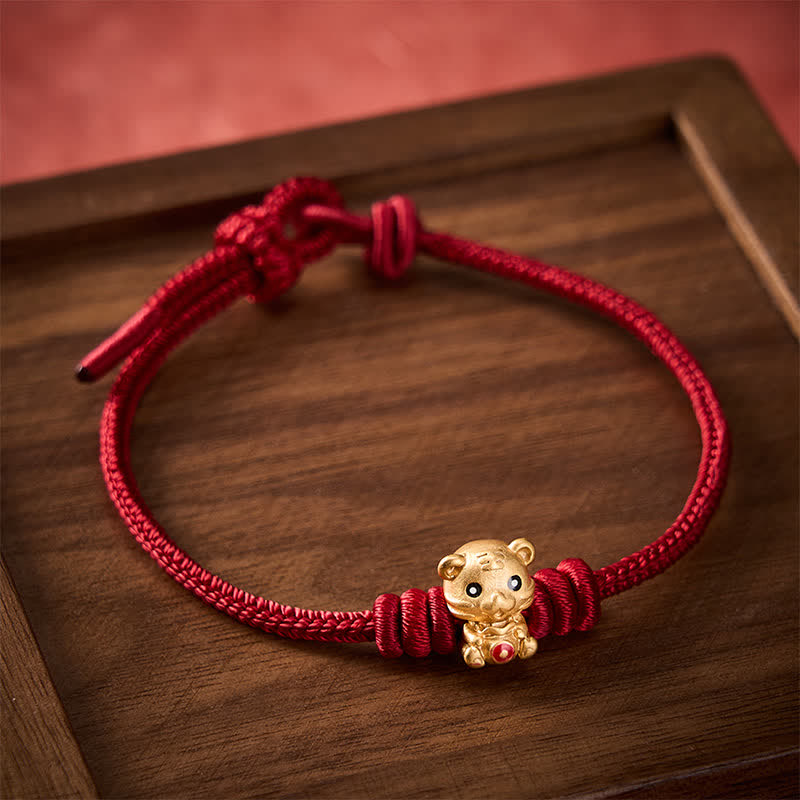 Buddha Stones Tiger Money Bag Red String Luck Braided Rope Bracelet - image 9