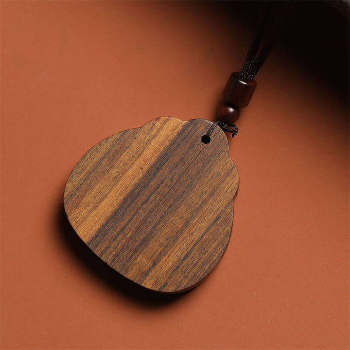 Buddha Stones Sappanwood Lotus Purity Enamel Inlaid Braided Rope Necklace - image 3