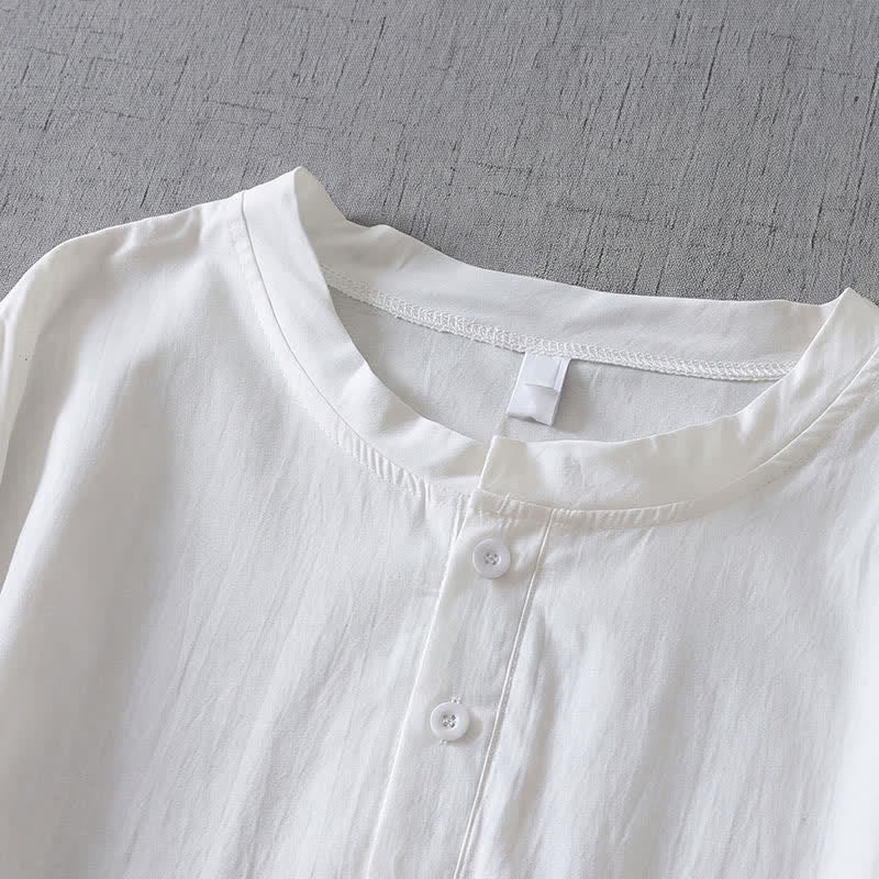 Buddha Stones Fall Simple Button-Up Solid Women's Long Sleeve Shirts With Pocket - image 12