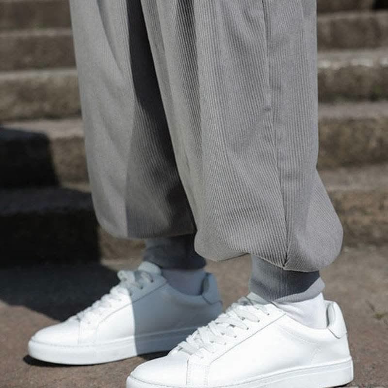 Buddha Stones Fall Winter Casual Vintage Drawstring Solid Ankle Pants Men's Tapered Pants With Pockets - image 27