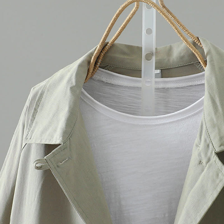 Buddha Stones Spring Fall Casual Minimalist Button-Up Solid Thin Women's Jacket With Pocket - image 2