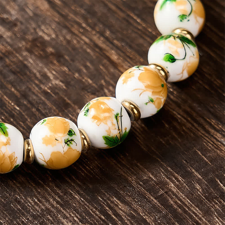 Buddha Stones Natural White Turquoise Turtle Design Wealth Bracelet - image 9