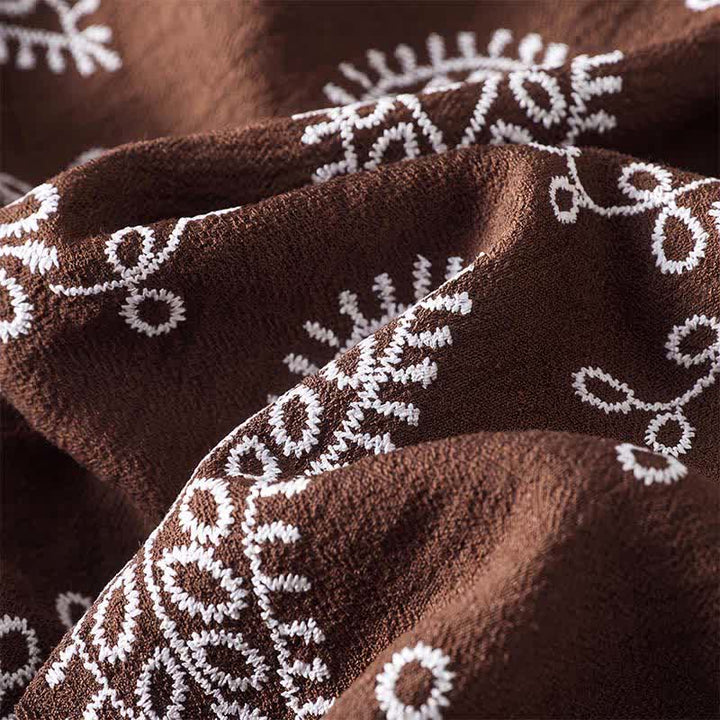 Buddha Stones Spring Summer Casual Bohemian Drawstring Paisley Ankle Pants Women's Straight Leg Pants With Pocket - image 10