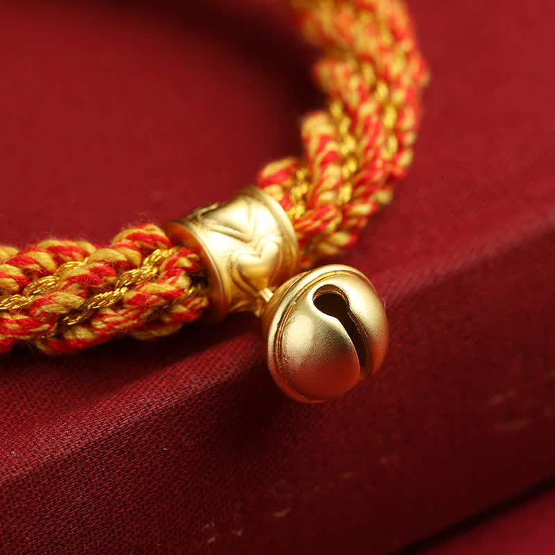 Buddha Stones Hand-Woven Tibetan Om Mani Padme Hum Wisdom Bell Charm Multicolor Rope Bracelet - image 7