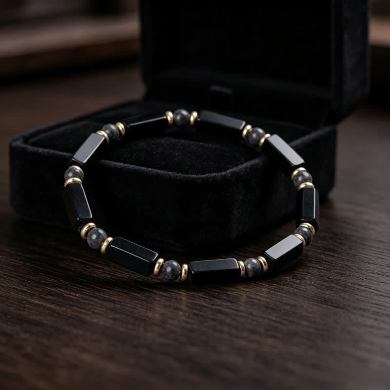 Buddha Stones Black Onyx Protection Copper Accent Bead Bracelet - image 8