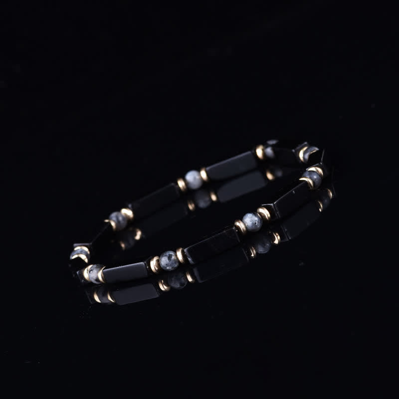 Buddha Stones Black Onyx Protection Copper Accent Bead Bracelet - image 9