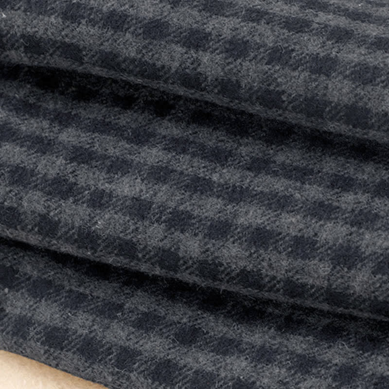 Buddha Stones Winter Casual Plaid Cropped Pants Women's Straight Leg Pants With Pocket - image 6