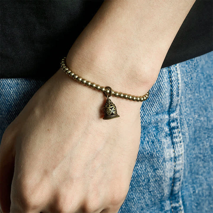Buddha Stones Copper Beads Chinese Copper Coins Bell Wealth Bracelet - image 4