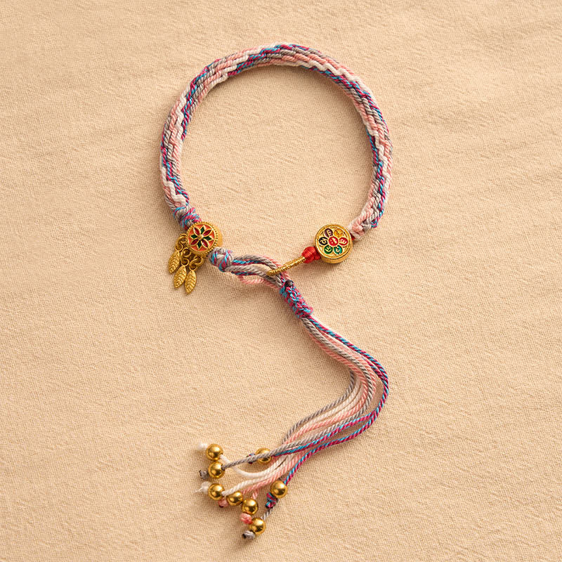 Buddha Stones Ethnic-style Five-Color Red String Protection Bracelet - image 11