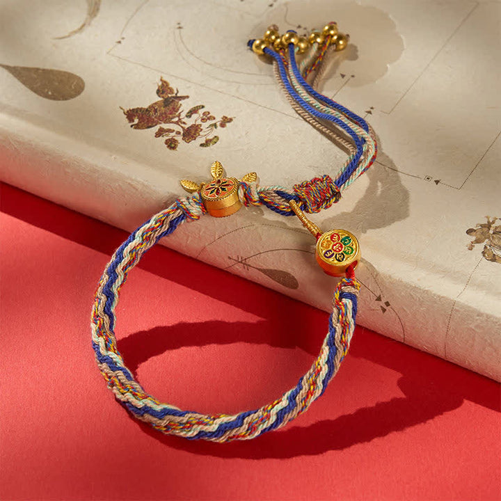 Buddha Stones Ethnic-style Five-Color Red String Protection Bracelet - Blue Bracelet (Wrist Circumference: 6.3–7.9 in/16–20 cm) - image 14