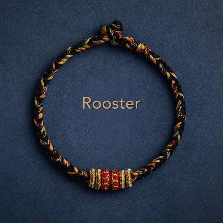 Buddha Stones Tibet Handmade Luck Strength Braided String Bracelet - Rooster - 17-19cm - image 18