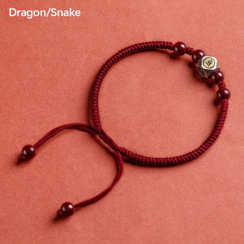 Buddha Stones 925 Sterling Silver Chinese Zodiac Cinnabar Calm Bracelet - Dragon/Snake - Red(Wrist Circumference 14-18cm) - image 15