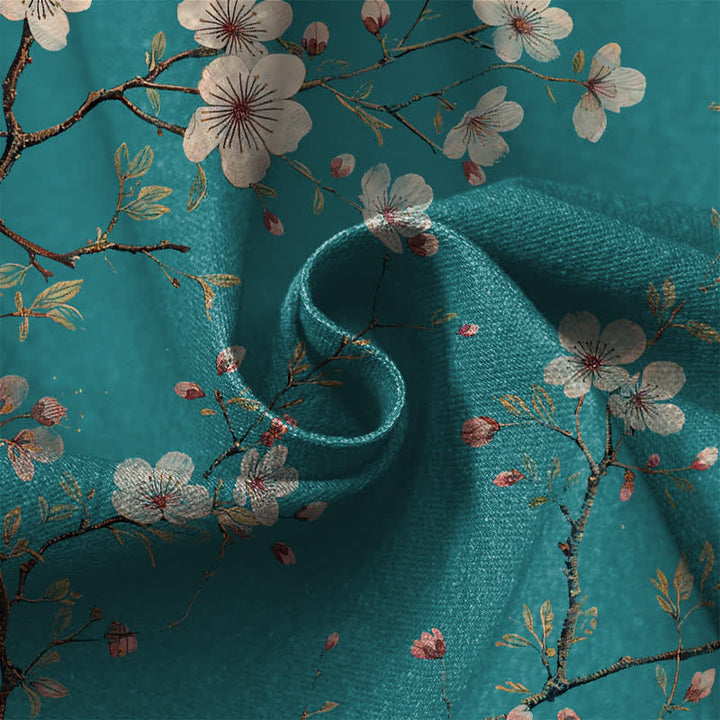 Buddha Stones Pure Cotton Vintage Blossom Bird Pattern Frog Button Women's Elastic Waist Harem Pants With Pockets - image 4