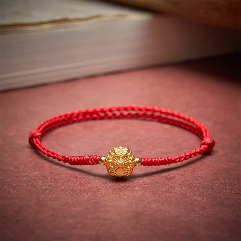 Buddha Stones Copper Pi Xiu Luck Red String Bracelet - image 3