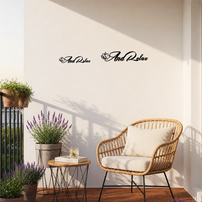 Buddha Stones Lotus Purity And Relax Script Iron Meaningful Symbols Wall Art - image 9