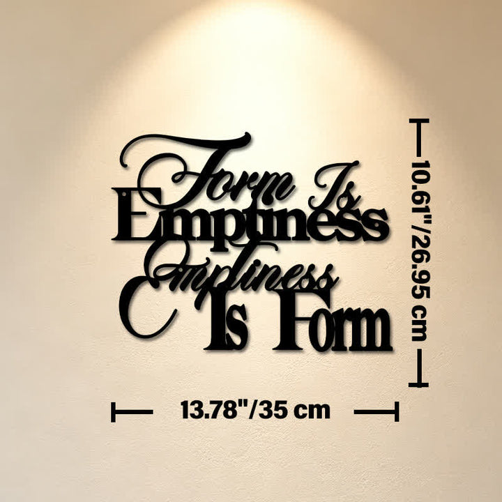 Buddha Stones Metal Form Is Emptiness Zen Quote Iron Metal Meaningful Symbols Wall ArtA - Approx. 35cm x 26.95cm x 0.1cm / 13.78in x 10.61in x 0.04in - image 6