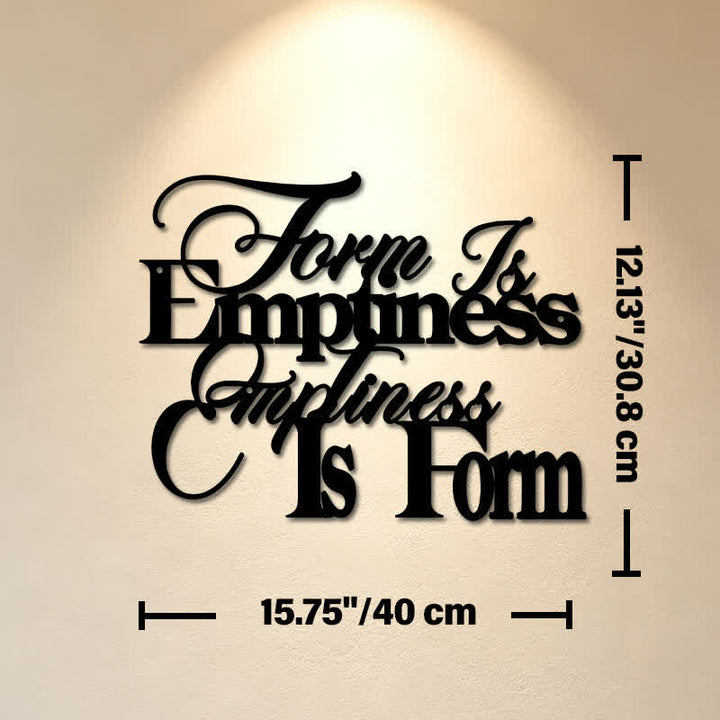 Buddha Stones Metal Form Is Emptiness Zen Quote Iron Metal Meaningful Symbols Wall ArtA - Approx. 40cm x 30.8cm x 0.1cm / 15.75in x 12.13in x 0.04in - image 8