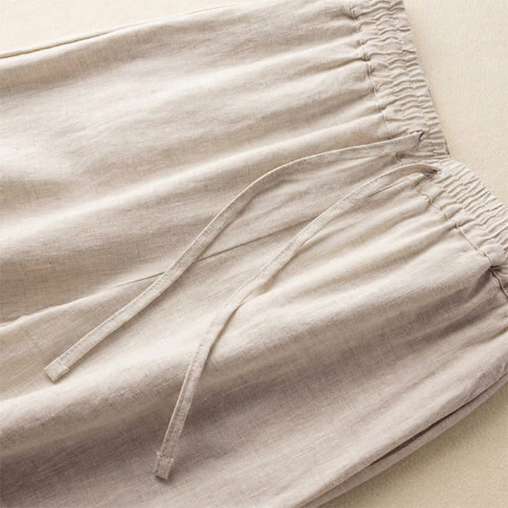Buddha Stones Casual Embroidery Bohemian Pattern Drawstring Women's Wide Leg Pants With Pockets - image 1