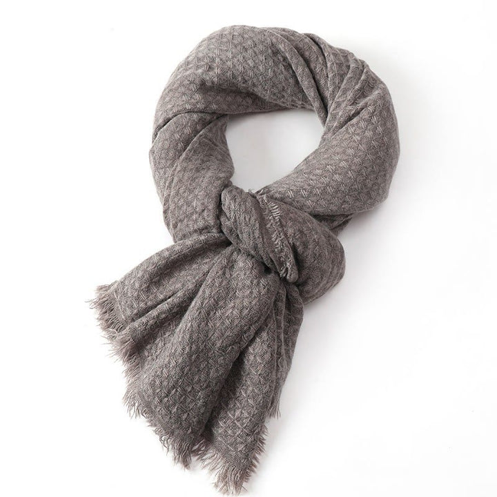 Buddha Stones Fall Winter Textured Tassel Cozy Wrap Men's Scarf - image 11