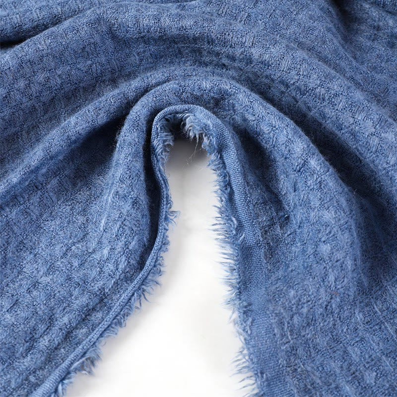 Buddha Stones Fall Winter Textured Tassel Cozy Wrap Men's Scarf - image 4