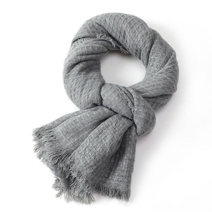 Buddha Stones Fall Winter Textured Tassel Cozy Wrap Men's Scarf - image 15