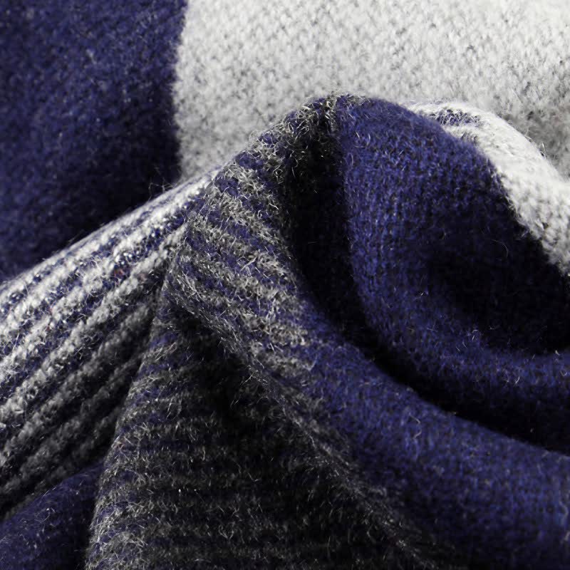 Buddha Stones Fall Winter Classic Plaid Tassel Cozy Rectangular Men's Scarf - image 2