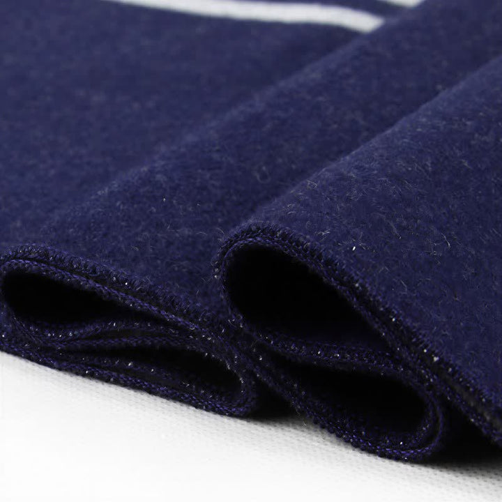 Buddha Stones Fall Winter Urban Stripe Tassel Warm Wrap Men's Scarf - image 7