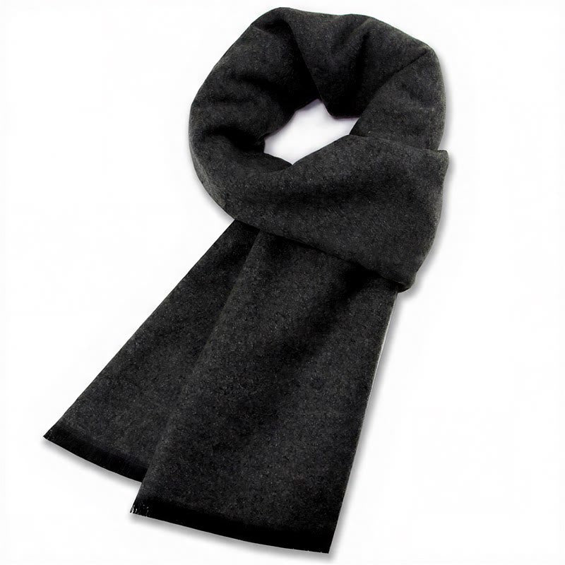 Buddha Stones Fall Winter Classic Grey Plaid Fringe Cozy Men's Scarf - DarkGray - image 17