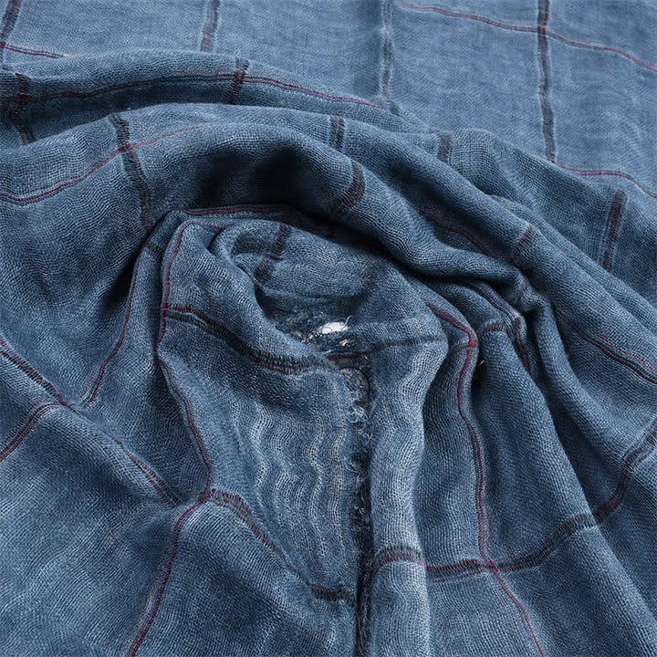 Buddha Stones Spring Fall Plaid Checkered Pattern Casual Men's Scarf - image 7