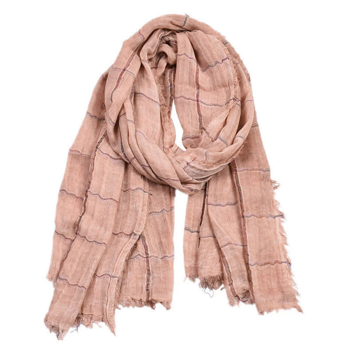 Buddha Stones Spring Fall Plaid Checkered Pattern Casual Men's Scarf - image 9