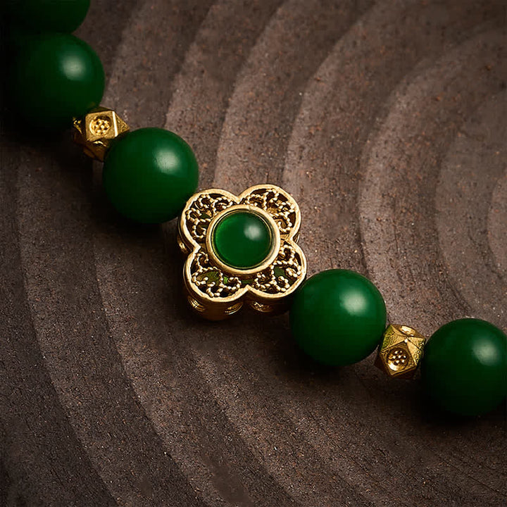 Buddha Stones Natural Quartzite Jade Beads Protection Bracelet - image 4