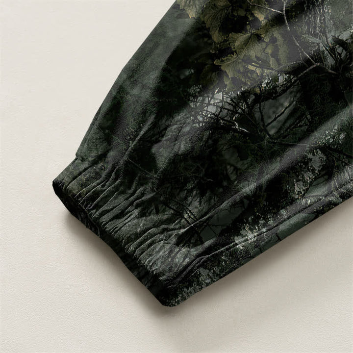 Buddha Stones Pure Cotton Marble Camo Pattern Drawstring Men's Harem Pants With Pockets - image 16