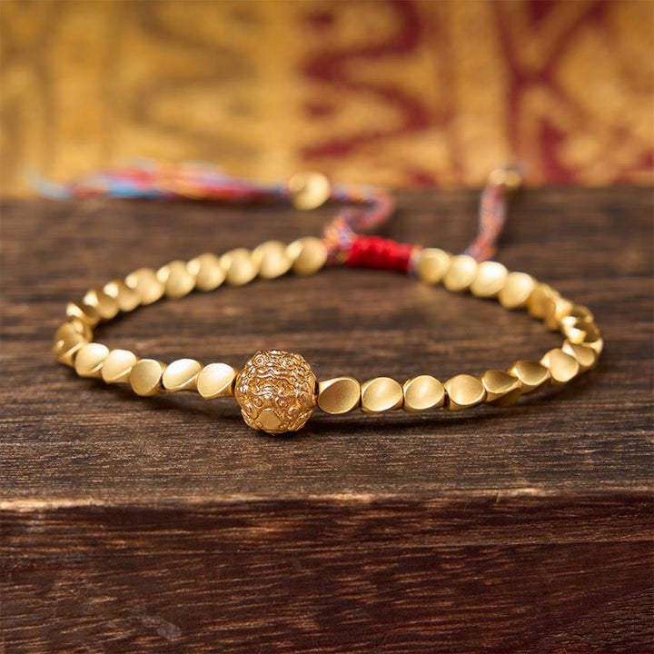 Buddha Stones Tibetan Copper Beads Pi Xiu Wealth Colorful String Bracelet - image 8