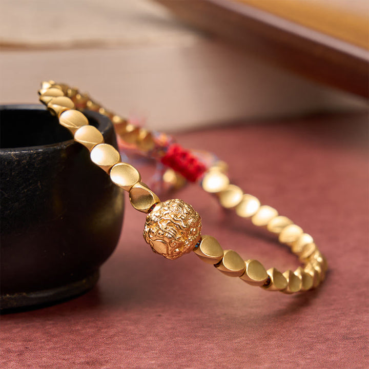 Buddha Stones Tibetan Copper Beads Pi Xiu Wealth Colorful String Bracelet - image 3