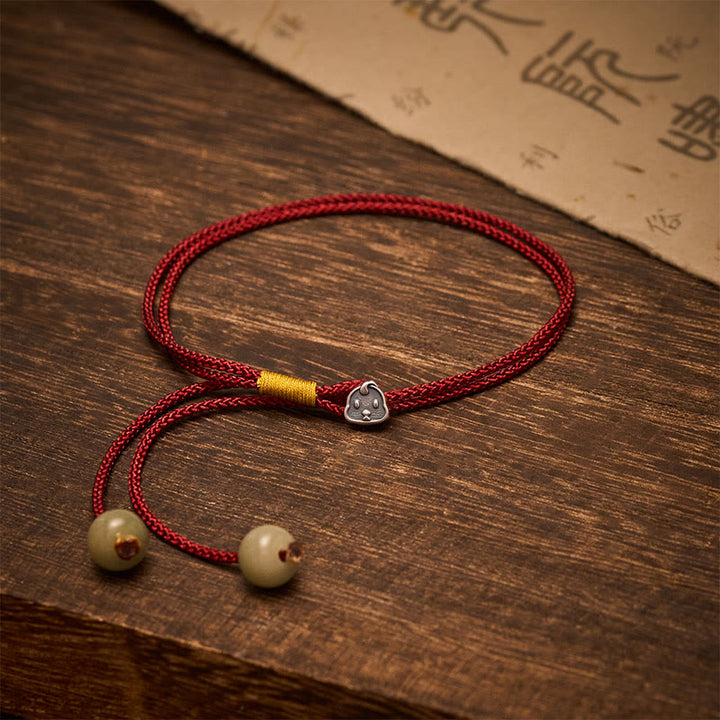 Buddha Stones Vintage 925 Sterling Silver Chinese Zodiac Luck Braided Red String Bracelet - Rooster - 5.5–7.1 in (14–18 cm) - image 14