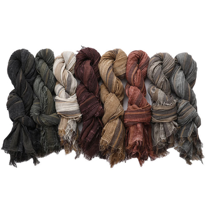 Buddha Stones Spring Fall Relaxed Gauzy Striped Travel Ready Men's Scarf - image 16