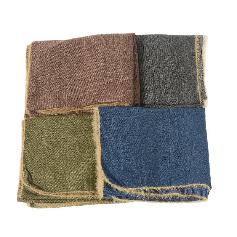 Buddha Stones Fall Winter Soft Drape Fringe Edge Men's Scarf - image 13