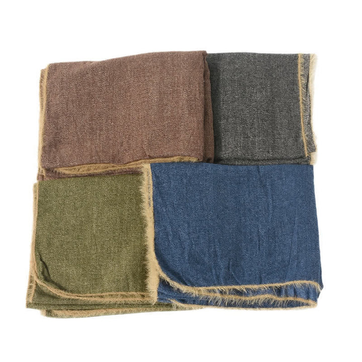 Buddha Stones Fall Winter Soft Drape Fringe Edge Men's Scarf - image 13