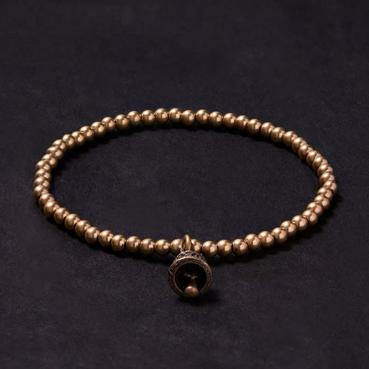 Buddha Stones Copper Beads Bell Pendant Balance Bracelet - image 2