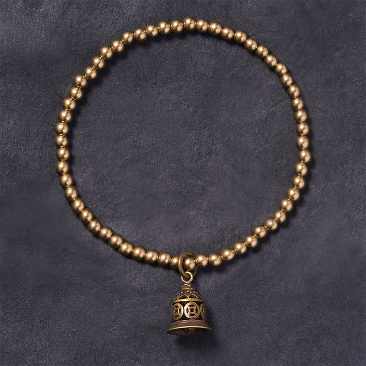 Buddha Stones Copper Beads Chinese Copper Coins Bell Wealth Bracelet - image 2