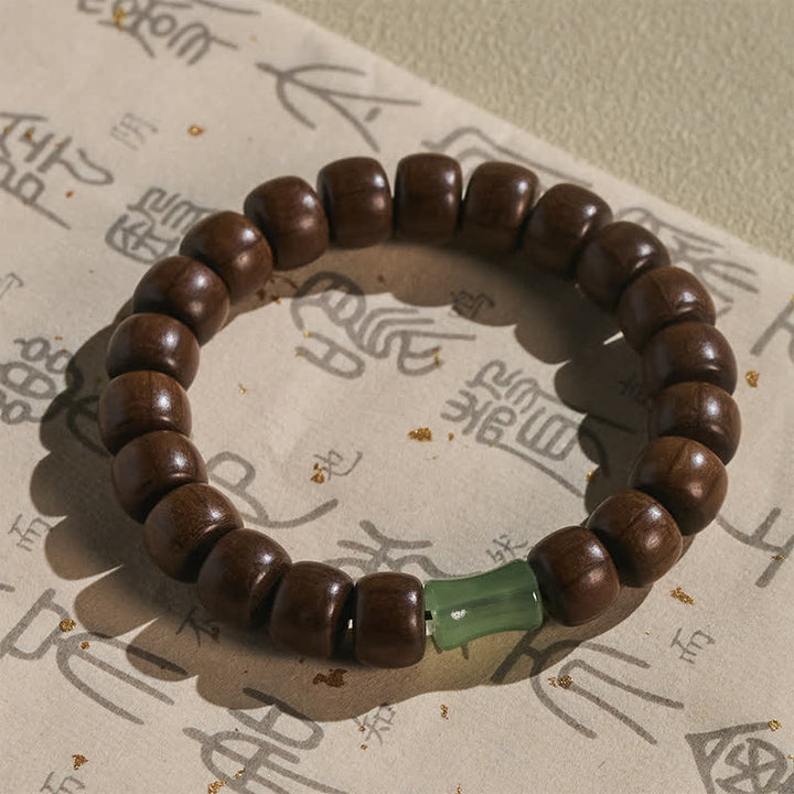 Buddha Stones Abelia Biflora Protection Vintage Prayer Bead Charm Bracelet - image 2