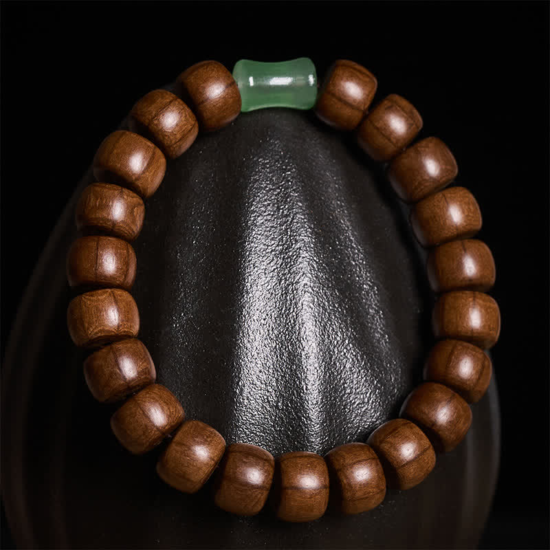 Buddha Stones Abelia Biflora Protection Vintage Prayer Bead Charm Bracelet - image 3