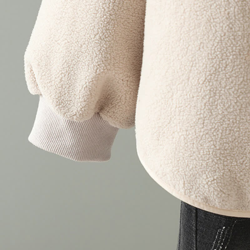 Buddha Stones Winter Casual Tang Style Mandarin Collar Solid Women's Jacket With Pocket - image 16