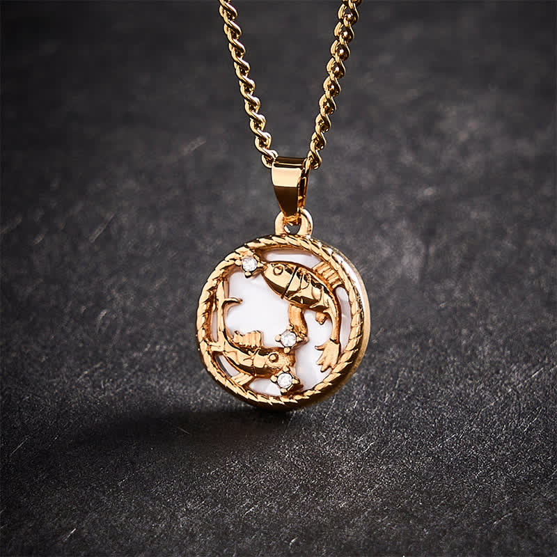Buddha Stones Titanium Steel Koi Fish Strength and Success Round Pendant Necklace - image 9