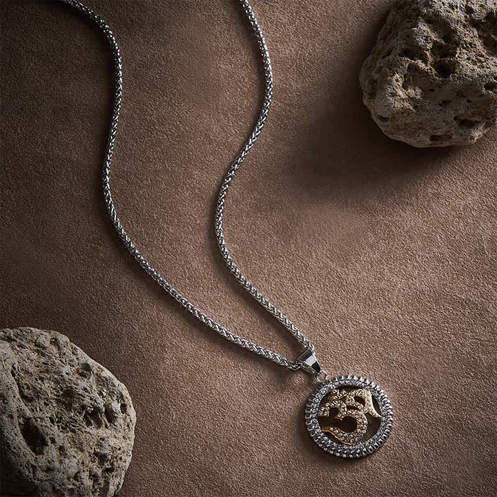 Buddha Stones Titanium Steel OM Pendant Necklace for Strength and Mindfulness - image 15