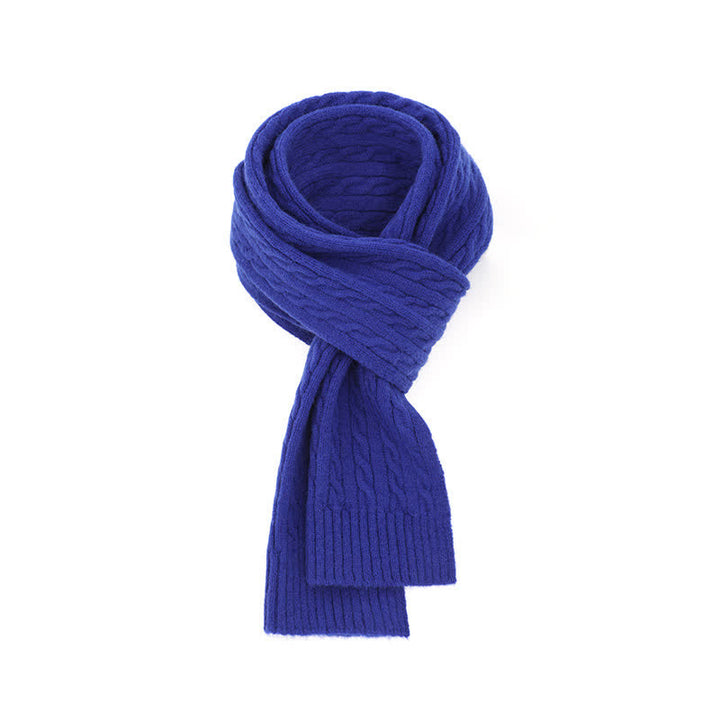 Buddha Stones Fall Winter Classic Cable Knit Cozy Men's Scarf - RoyalBlue - image 14