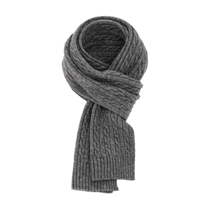 Buddha Stones Fall Winter Classic Cable Knit Cozy Men's Scarf - Gray - image 16